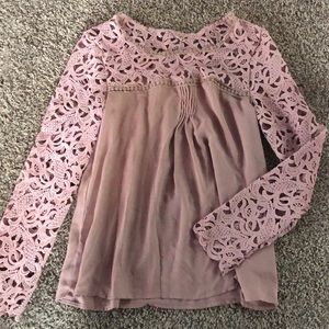 Lace sleeve top